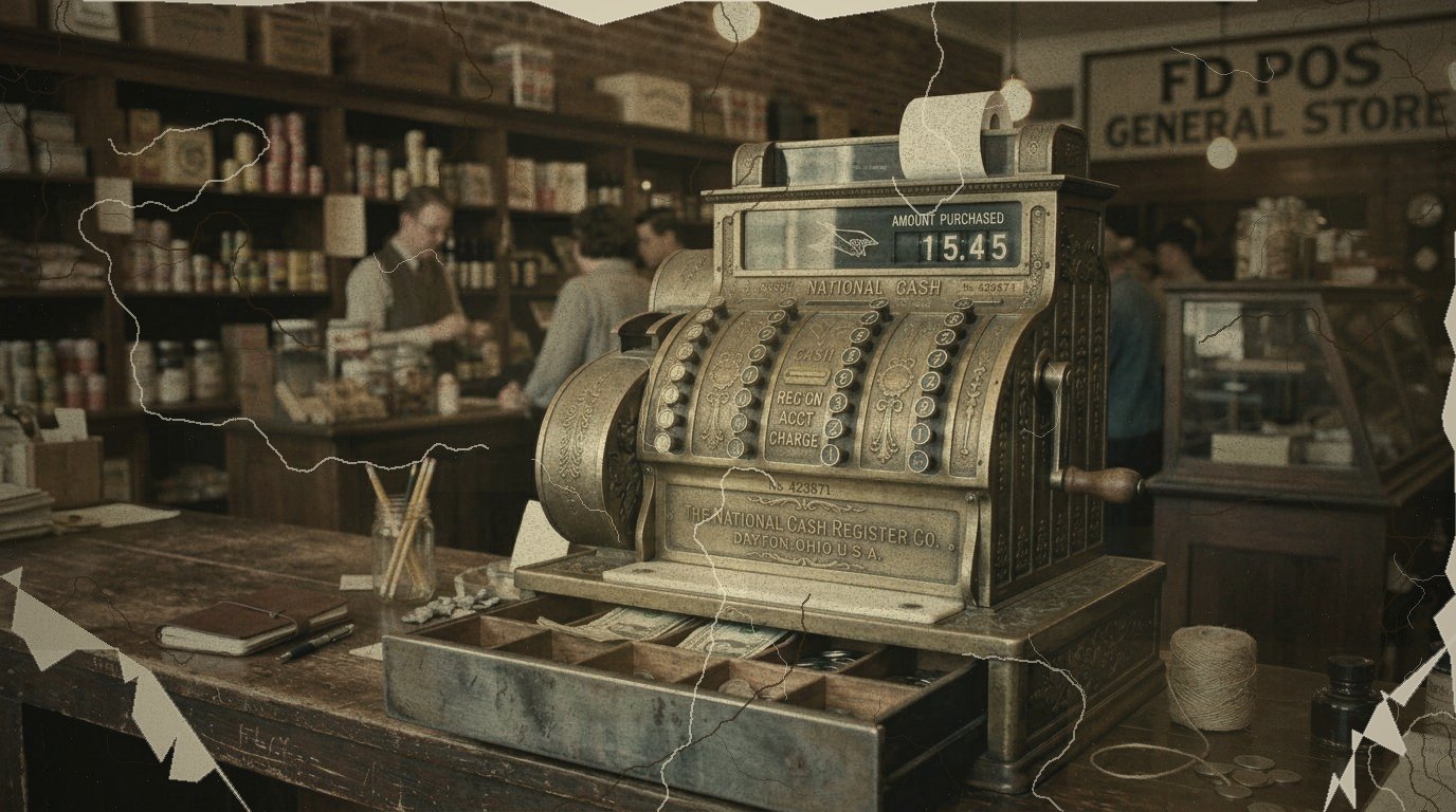 Вінтажний касовий апарат NCR у крамниці E.A. Morrison General Store